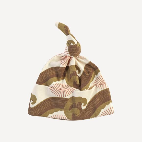 NWT Kate Quinn Neutral Ocean Organic Cotton Knot Hat 6-12m - Picture 1 of 2